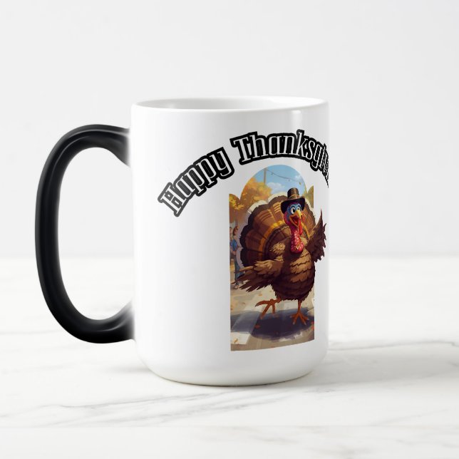 Caneca Mágica Feliz Parada de Ação de Graças na Turquia (Esquerda)