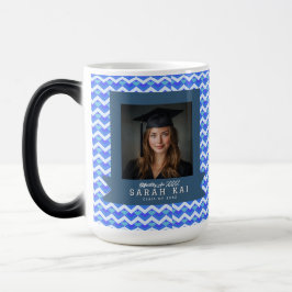 Caneca Mágica Festa de Formatura com Padrão Zigzag Elegante