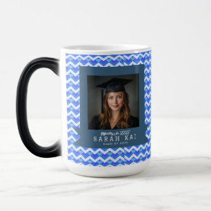 Caneca Mágica Festa de Formatura com Padrão Zigzag Elegante