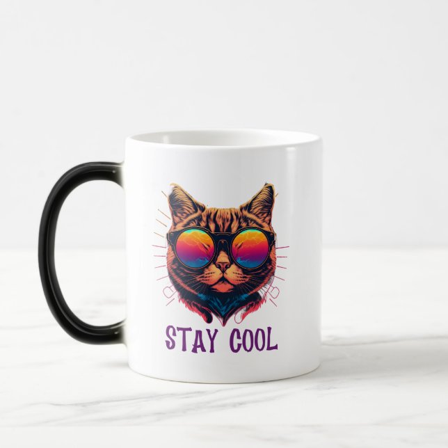 Caneca Mágica Fique legal com nosso gato em tons (Esquerda)