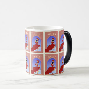 Caneca Mágica Flamenco Elegance - Design de Viagem retroespanhol