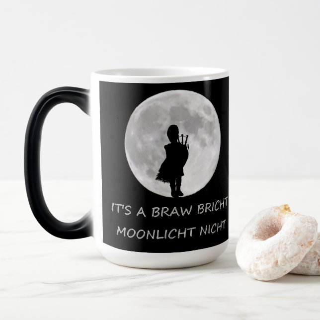 Caneca Mágica Flautista Personalizado 15oz Morphing Mug (Com Donut)