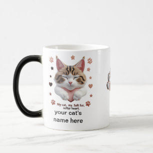 Caneca Mágica Floffy Cat Heart Mug - Morphing Magic Cup