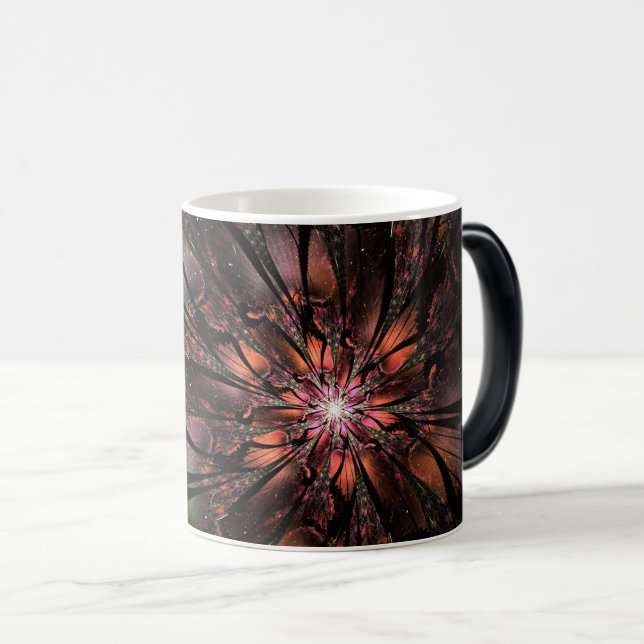 Caneca Mágica Flor de fantasia fractal macia e tenra (Frente Esquerda)