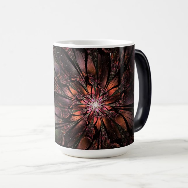 Caneca Mágica Flor de fantasia fractal macia e tenra (Frente Esquerda)