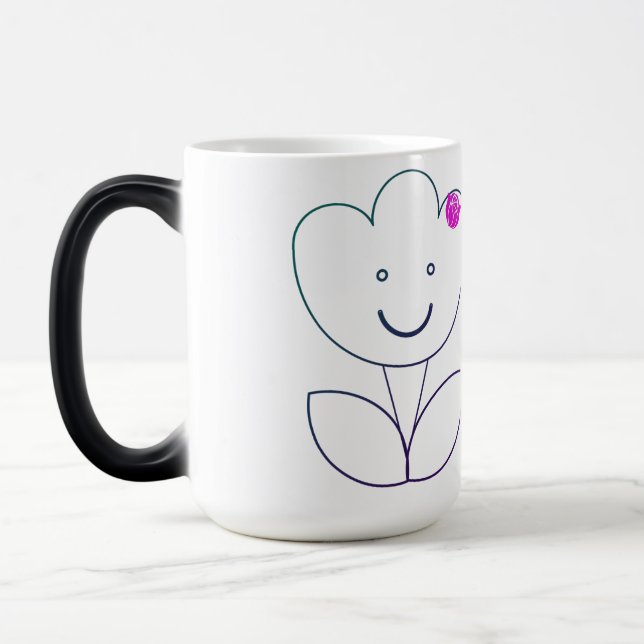Caneca Mágica flor doce sorrindo (Esquerda)