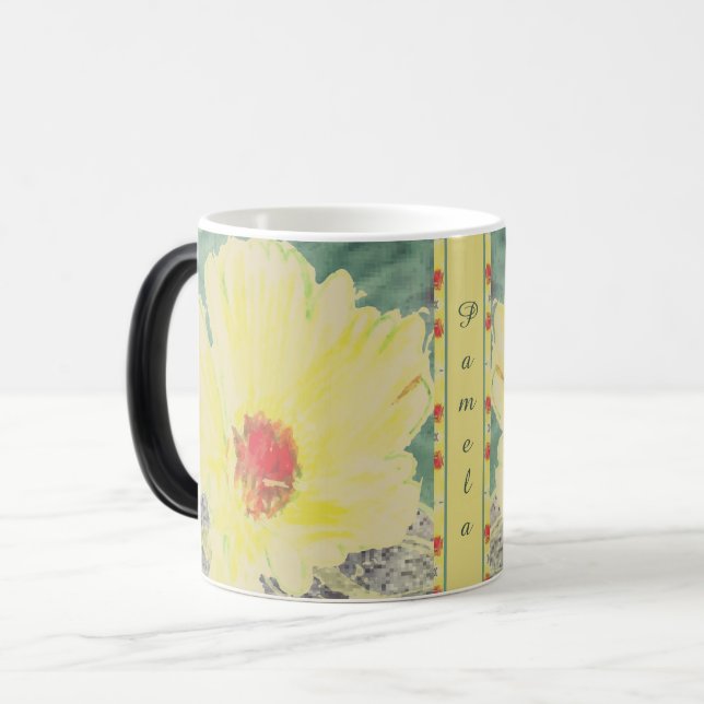 Caneca Mágica Floral com Nome Mug (Frente Esquerda)