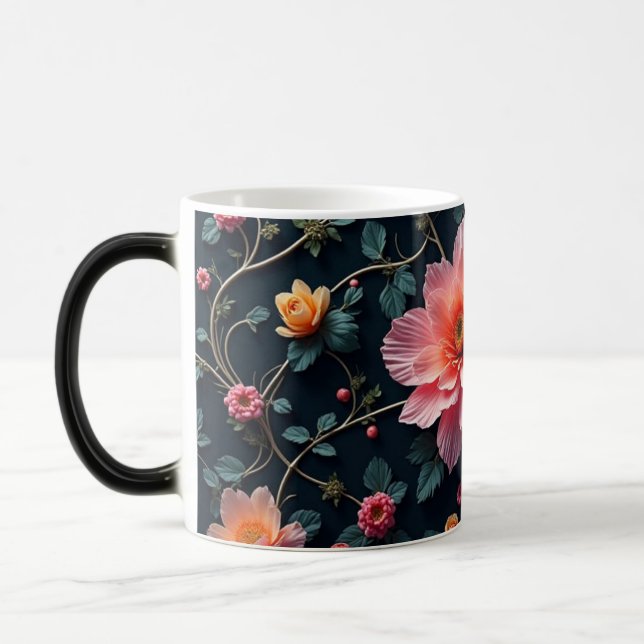 Caneca Mágica Flores cor-de-rosa (Esquerda)