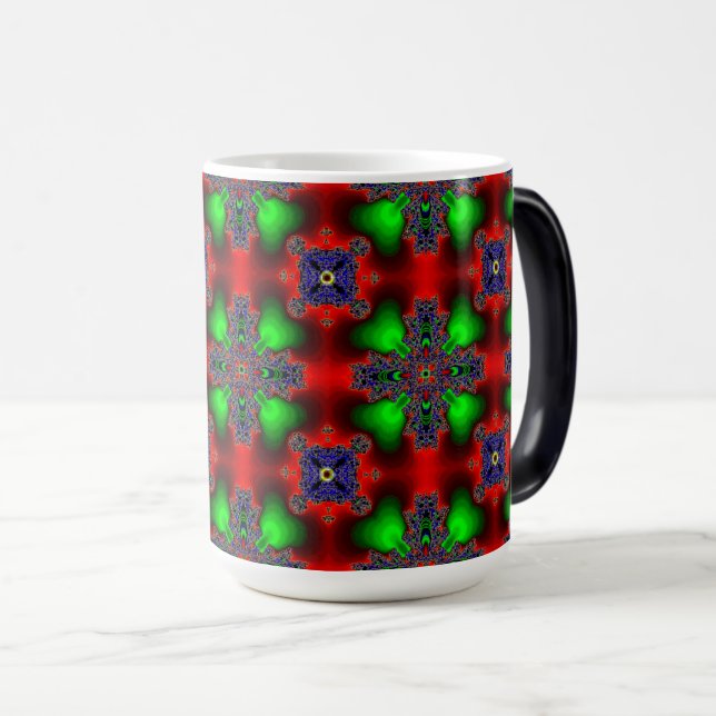 Caneca Mágica Flores de Artdeco no Estilo Retroativo (Frente Esquerda)