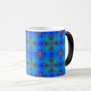 Caneca Mágica Flores de Artdeco no Estilo Retroativo