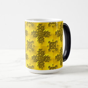 Caneca Mágica Flores de Artdeco no Estilo Retroativo