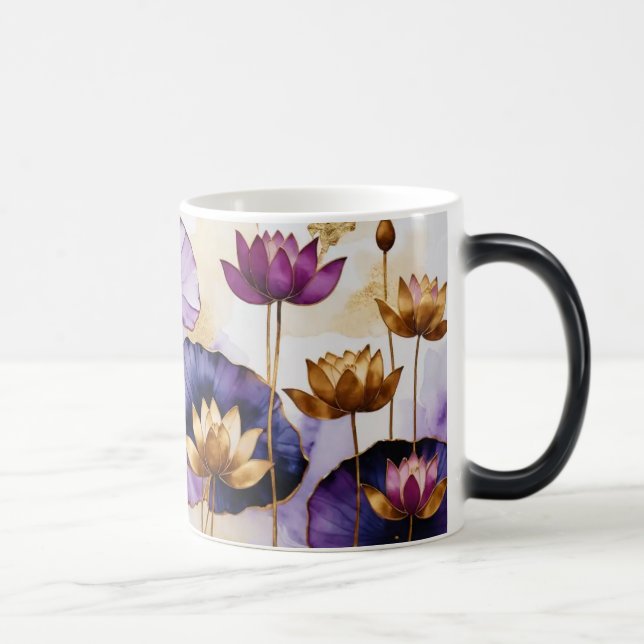 Caneca Mágica Flores Decorativas de Lotus Design nº 1 (Direita)