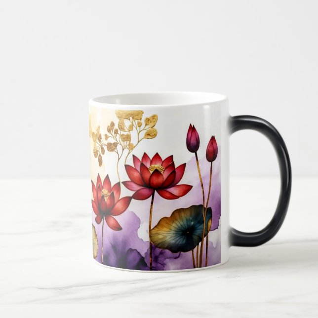 Caneca Mágica Flores Decorativas de Lotus Design nº 2 (Direita)