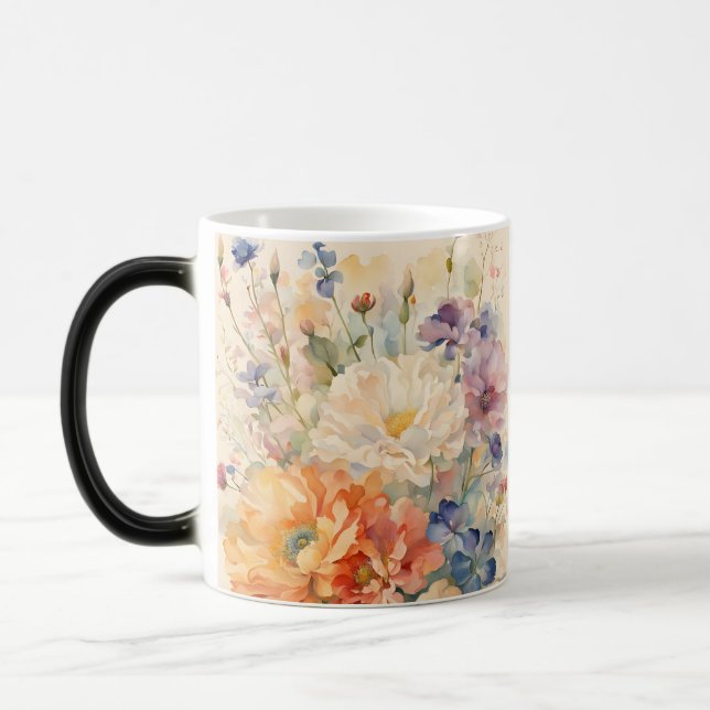 Caneca Mágica flores no jardim (Esquerda)
