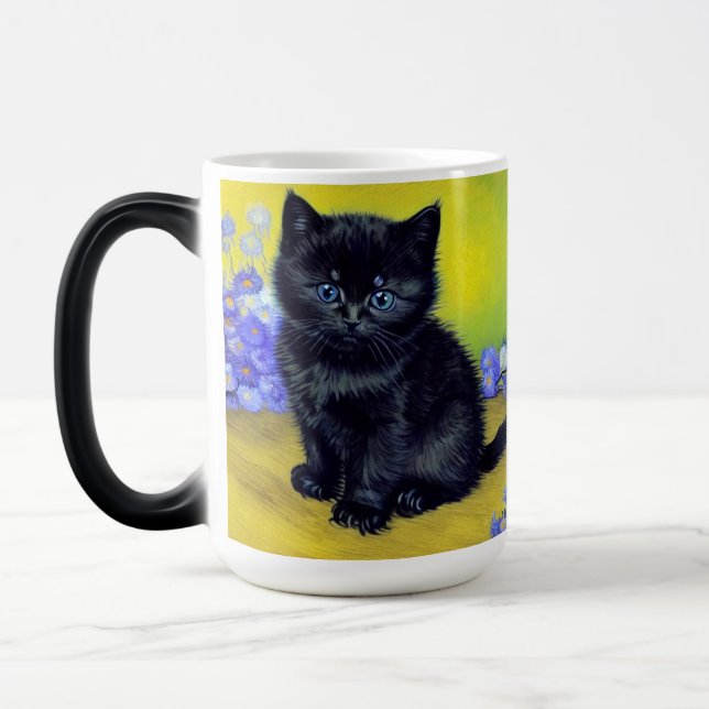Caneca Mágica Flores Roxas Pretas de Gogh (Esquerda)