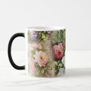 Caneca Mágica Flores Vintage