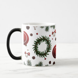 Caneca Mágica Floresta Única de Cogumelos & Ornamento de Tricô