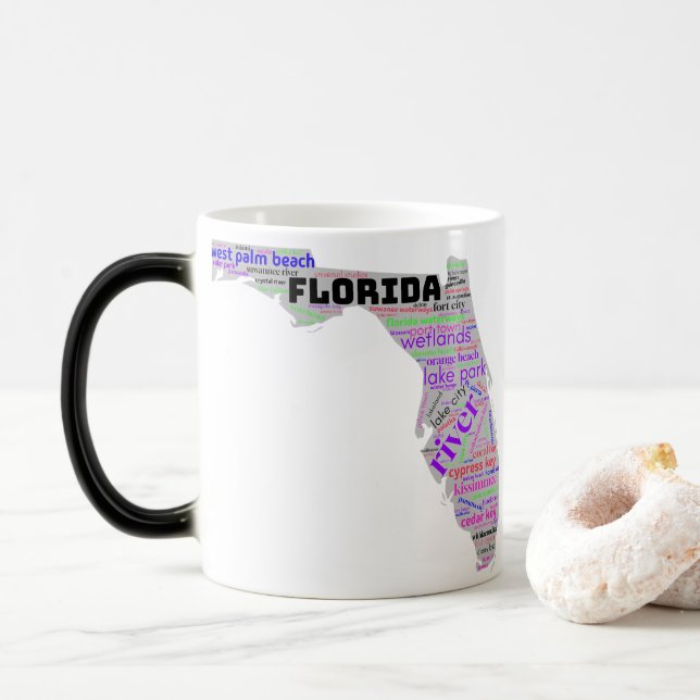 Caneca Mágica Flórida - Estado Sunshine (Com Donut)