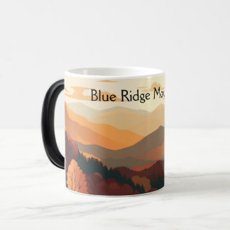 Caneca Mágica Folhas de Outono das Montanhas Blue Ridge Viagem R