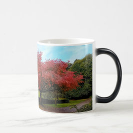Caneca Mágica Folhas vermelhas