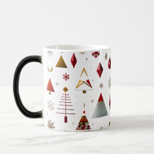 Caneca Mágica Formas de Natal Gráficas Abstratas Modernas