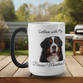 Caneca Mágica   Foto de animal de estimação Bernese Mountain Dog