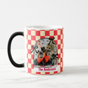 Caneca Mágica Foto de Natal com Laço Caprichoso