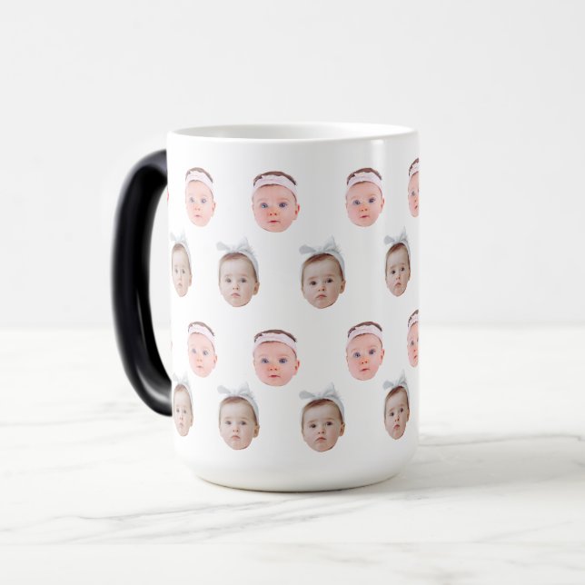 Caneca Mágica Foto personalizada, personalizada, Pai Mãe (Frente Esquerda)