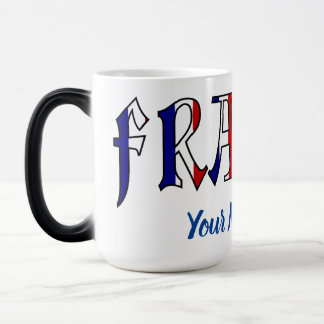 Caneca Mágica Francês - Cores de Bandeira Personalizadas ou