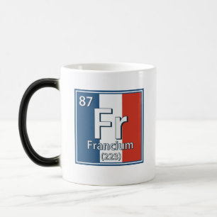 Caneca Mágica Francium - França Bandeira da Ciência Francesa