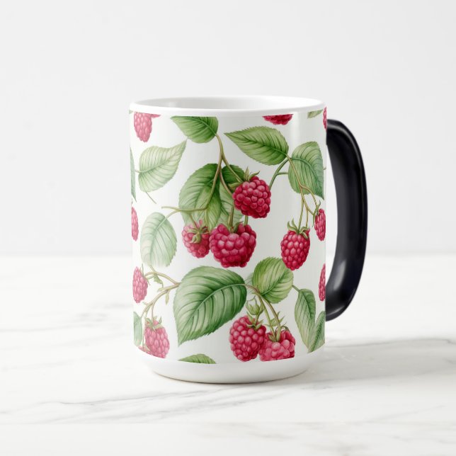 Caneca Mágica Fruta de framboesa fresca e suculenta (Frente Esquerda)