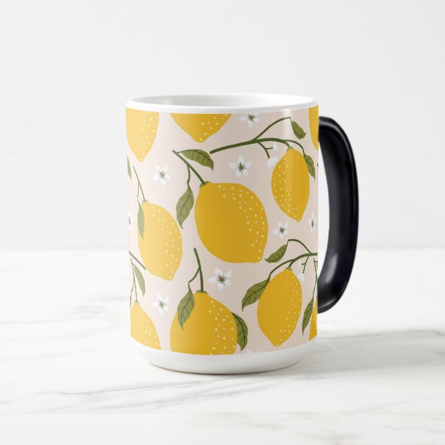 Caneca Mágica Fruta fresca de limão sem costura (Frente Esquerda)
