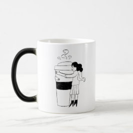 Caneca Mágica FUN BLACK & WHITE freehand drawing original