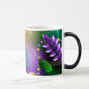 Caneca Mágica Fundo márdi iridescente com miçangas