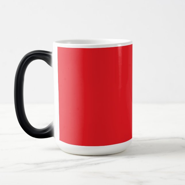 Caneca Mágica fundo vermelho com borda branca (Esquerda)
