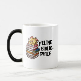 Caneca Mágica Funny Book Cat Lover Quote Feline Bibliophile