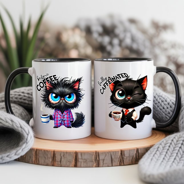 Caneca Mágica Funny Cat Sarcastic Animal Quote Coffee  (Criador carregado)