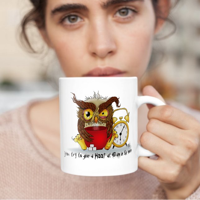 Caneca Mágica Funny Morning Cranky Owl (Criador carregado)