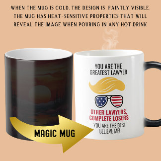 Caneca Mágica Funny Trump Melhor Advogado