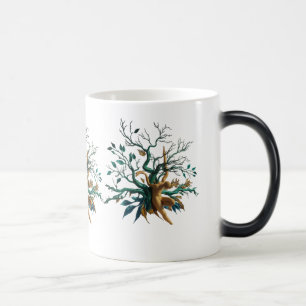 Caneca Mágica Fusão abstrato Humana e Natureza Morphing Artíst