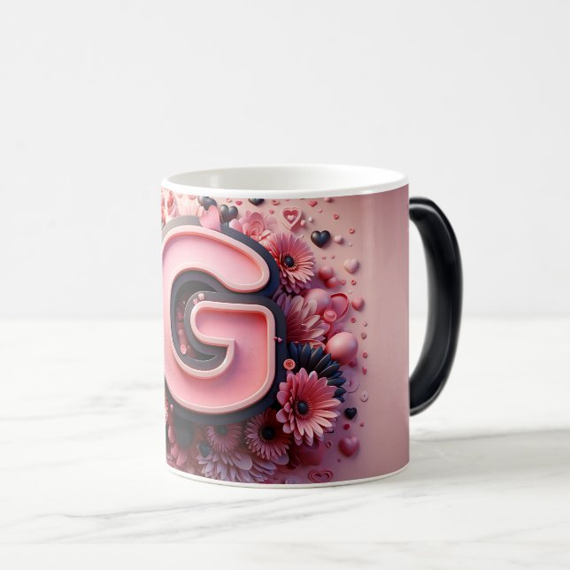 Caneca Mágica G Valentine Alphabet 3D (Frente Esquerda)