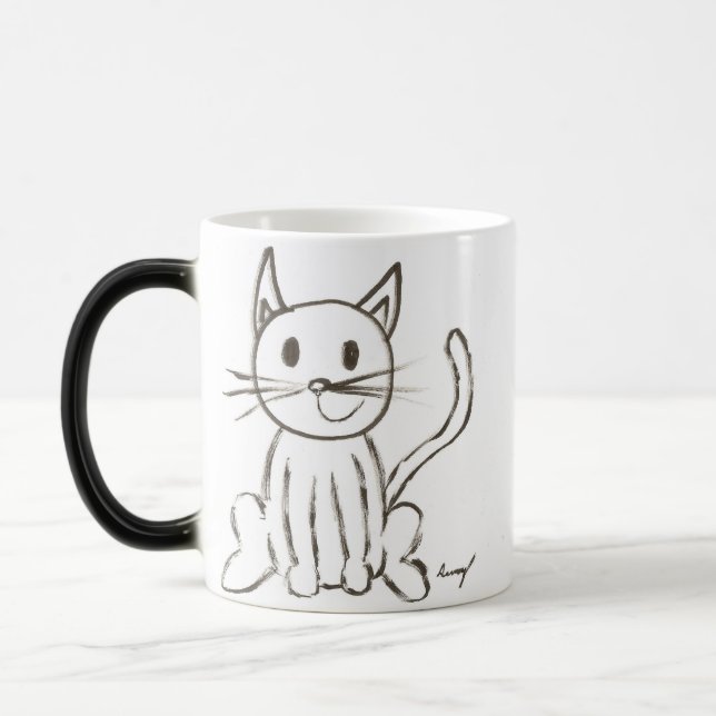Caneca Mágica Gatinho Pintado (Esquerda)