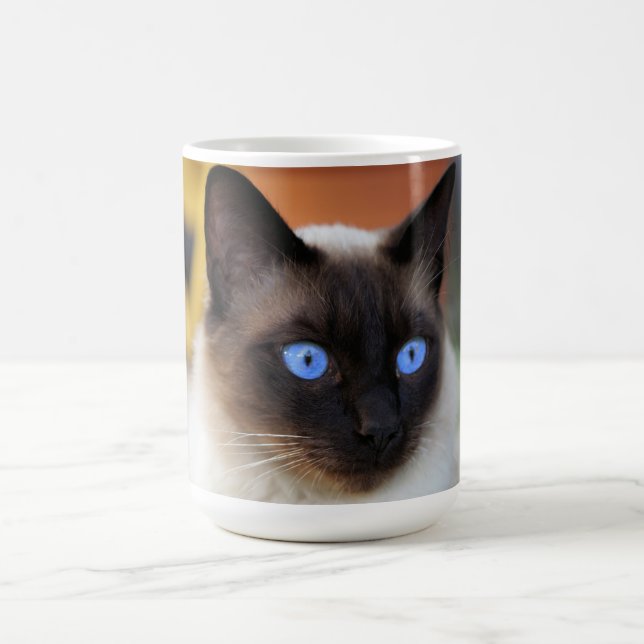 Caneca Mágica Gatinho siamês com adoráveis olhos azuis (Center)