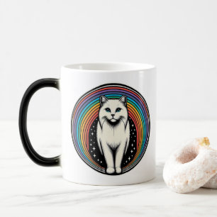 Caneca Mágica Gato Arco-íris
