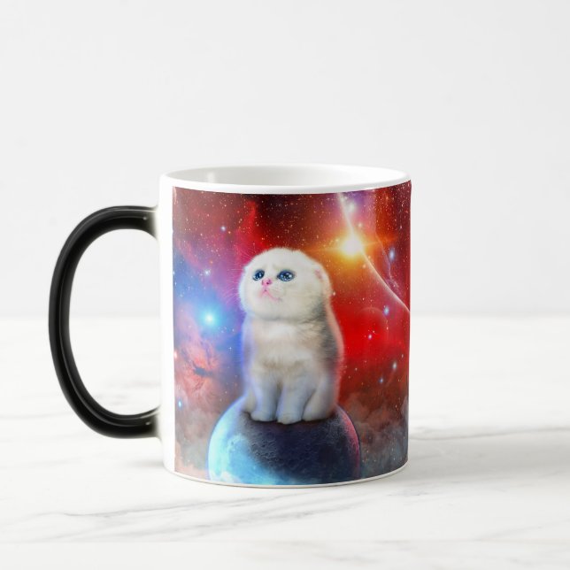 Caneca Mágica Gato chorando no espaço (Esquerda)