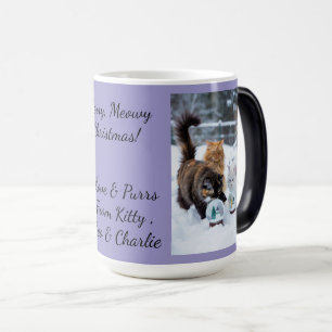 Caneca Mágica Gato Com Globo de Neve, Nomes de Imagem Texto, Per