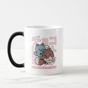 Caneca Mágica Gato Kawaii com Leite de Chocolate – Arte Pop Japo