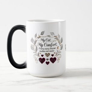 Caneca Mágica Gato Lover Elegante - Design Dourado e Velvet