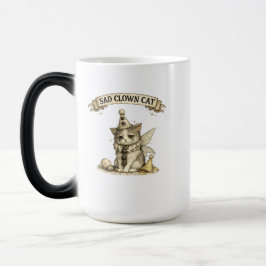 CANECA MÁGICA GATO PALHAÇO TRISTE