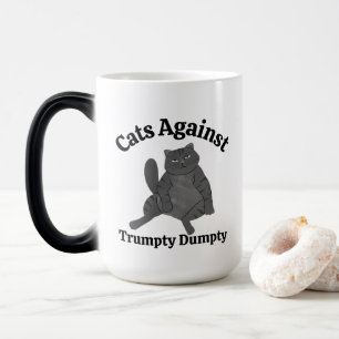 Caneca Mágica Gato político engraçado Presente de café anti-Trum
